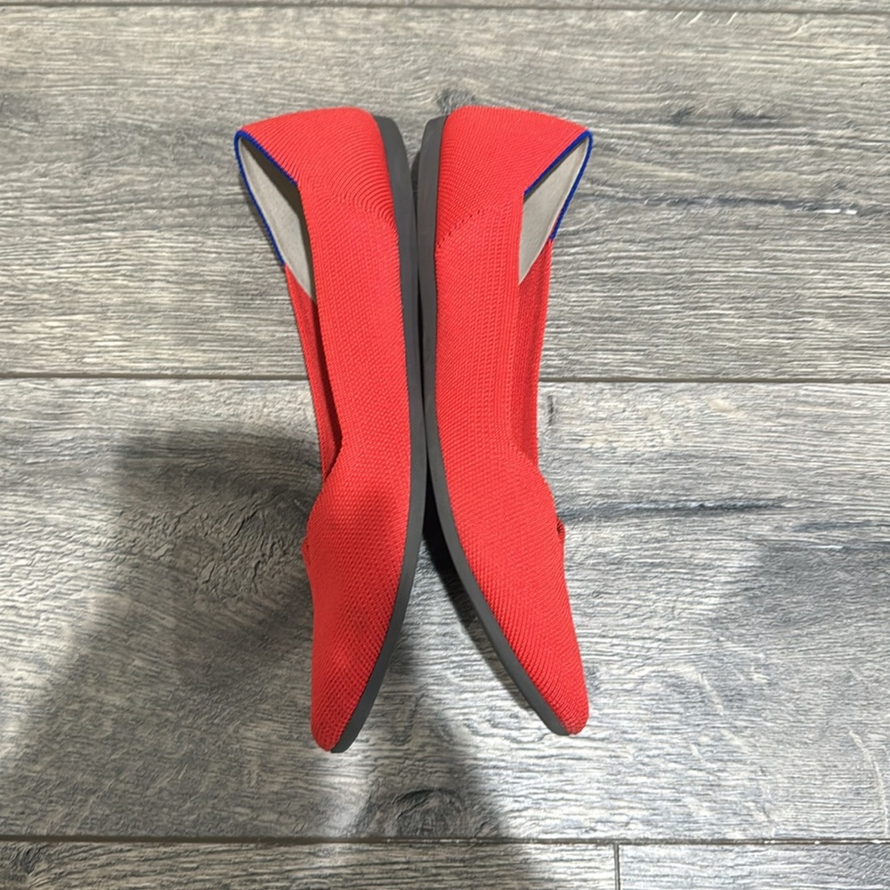 • Rothy’s • Women’s The Point Flats Washable Flame Red 
- Size 10 - Picture 3 of 5